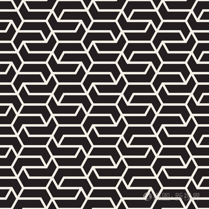 现代时尚的质感与单色格架.重复几何六边形网格.简单格子平面设计