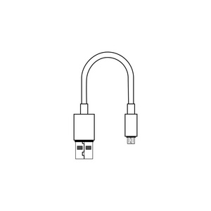 usb 和微型 usb 电缆矢量图标