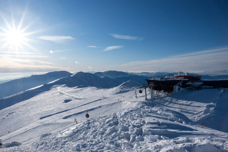 在顶部, Chopok第三高山低 Tatras, 亚斯纳马蒂奇