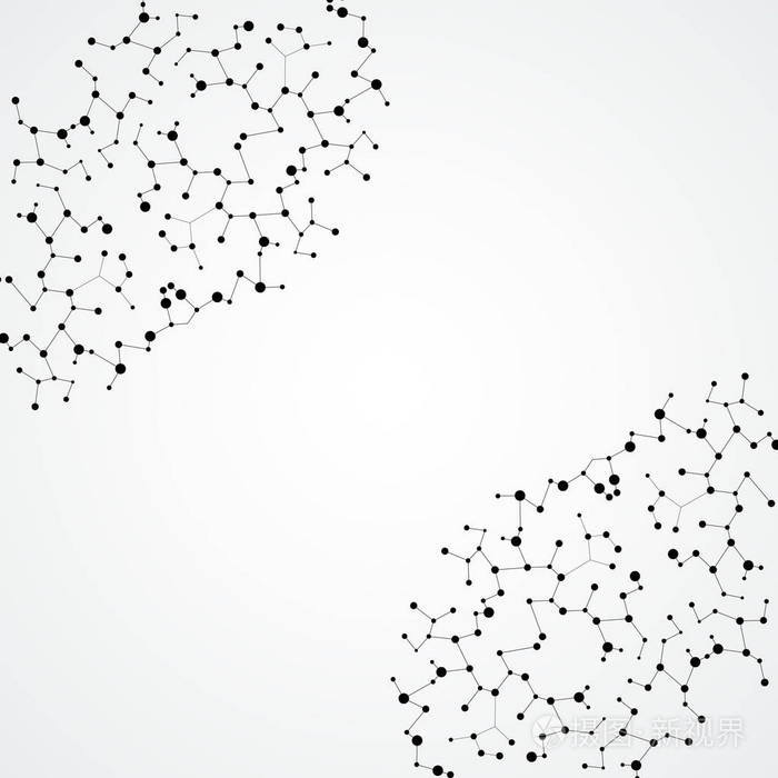 连接点和线的圆抽象连接