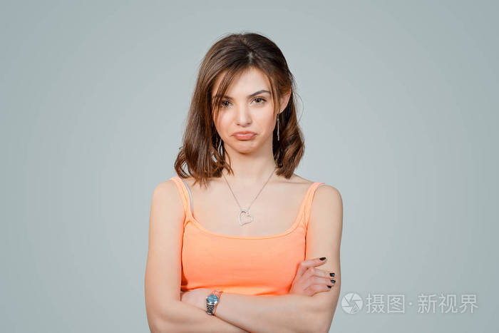 心烦意乱的厌恶的女人