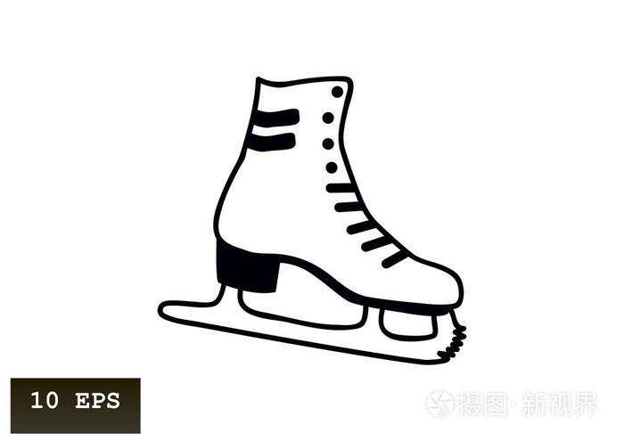 滑冰鞋矢量插画