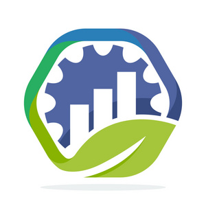 图标的六角形标志与环保型企业发展的理念, 也可以为工业企业的成长