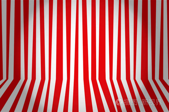 圣诞节和新年背景带红色和白色的条纹房间