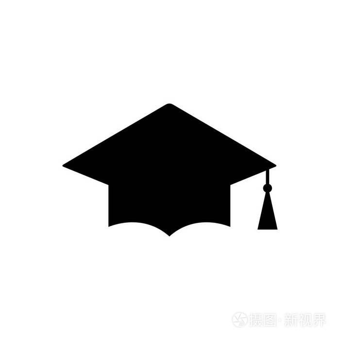 毕业帽图标剪影