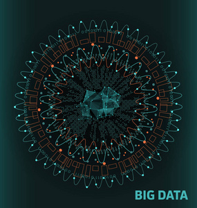 大数据可视化。未来的图表。信息抽象设计
