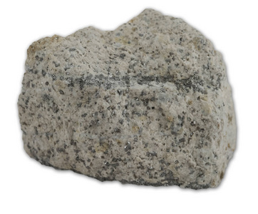 幼师岗从白色背景看花岗岩岩浆岩照片