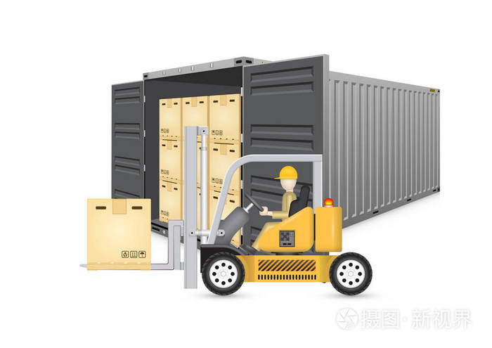 货物集装箱矢量