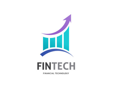 fintech 现代标志概念设计