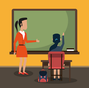 教室门口动画图片