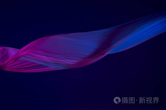 蓝色背景的平滑典雅透明蓝色布