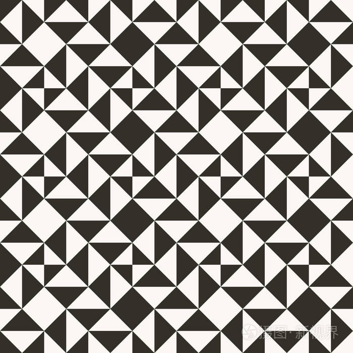 黑白抽象几何面组模式