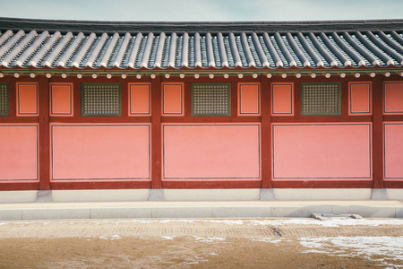 韩国传统建筑华城 Haenggung 宫在朝鲜水原