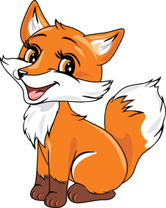 狐狸侧面图片卡通图片