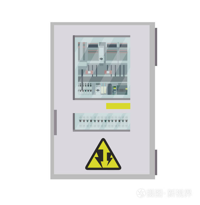 电箱图标, 矢量插图
