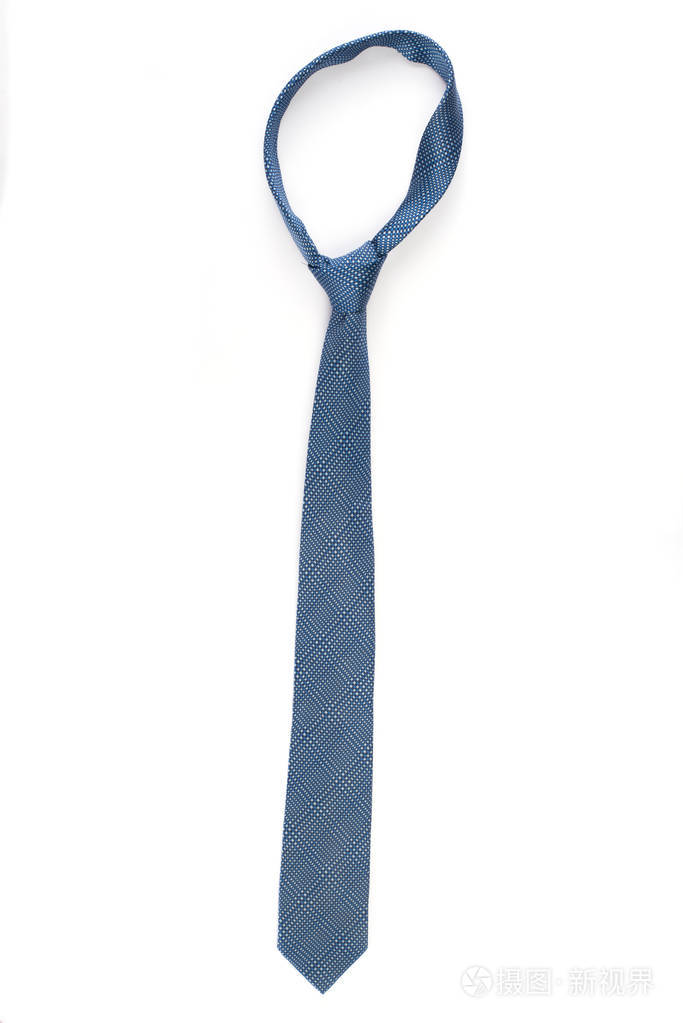 孤立在白色背景上的蓝色领带