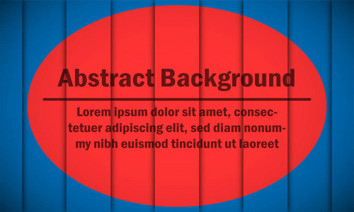 红色圆圈设计模板背景在蓝底剪纸条纹概念中的抽象背景图形思想