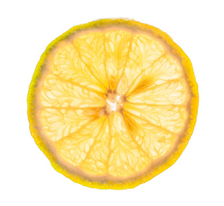 柠檬关闭在白色背景分离