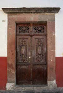 纳华, 墨西哥, 圣米格尔, 建筑的木门
