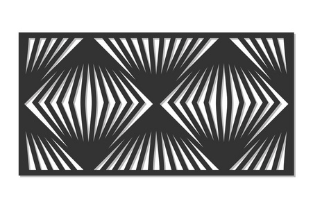 正方形线, 几何图案.激光切割.比率1:2.矢量插图照片