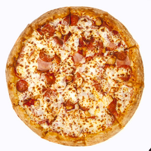 美味的比萨，在白色背景上