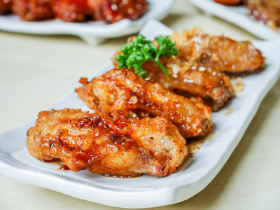 香辣炸鸡翅图片
