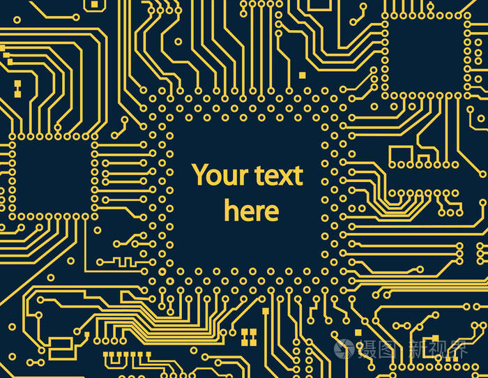 高科技电子电路板矢量背景