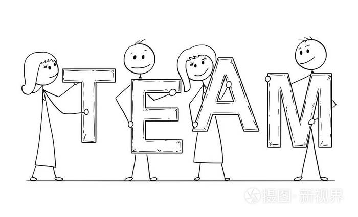 动漫的商业人持有字团队