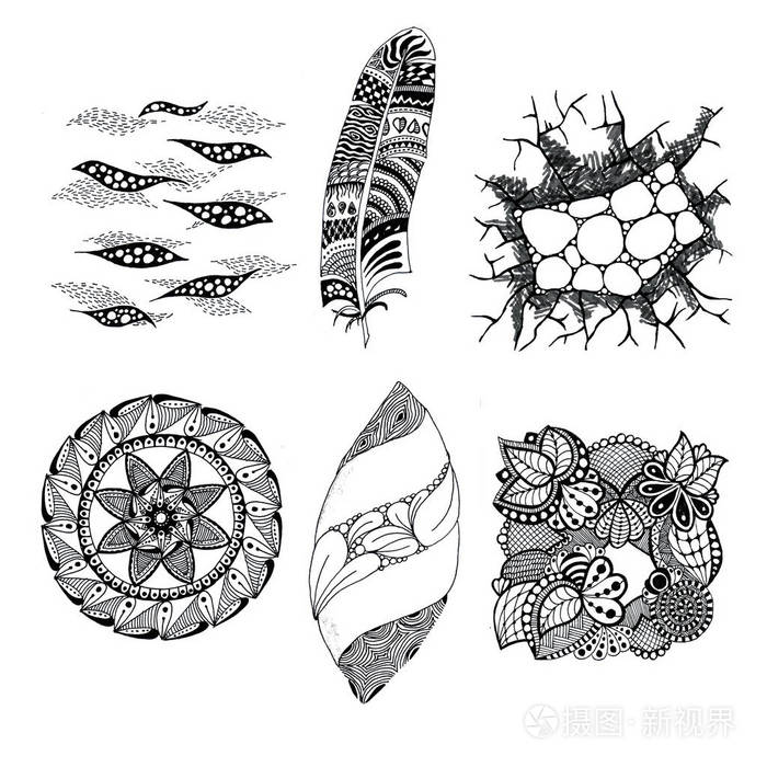 艺术元素图形数字笔自由形式