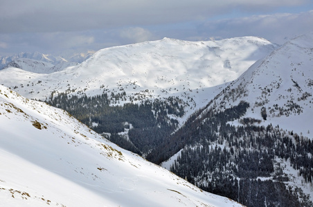 滑雪度假村巴，冬天在奥地利阿尔卑斯山