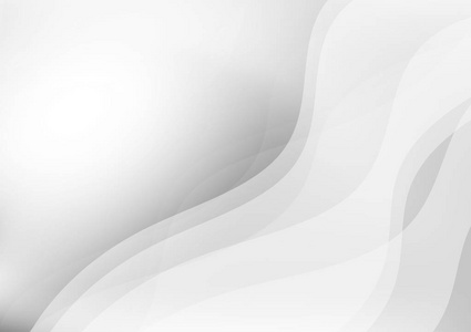 灰色和白色波浪几何现代设计的抽象背景, 矢量插画照片