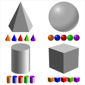 逼真的几何形状图片