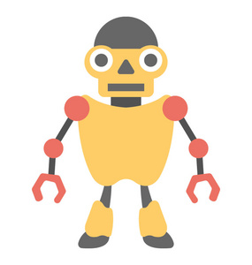 平面图标工业机器人, 仿生人照片