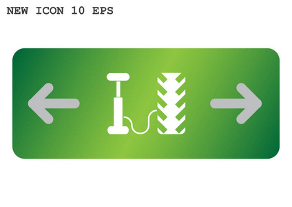 空气泵和轮胎 web 图标