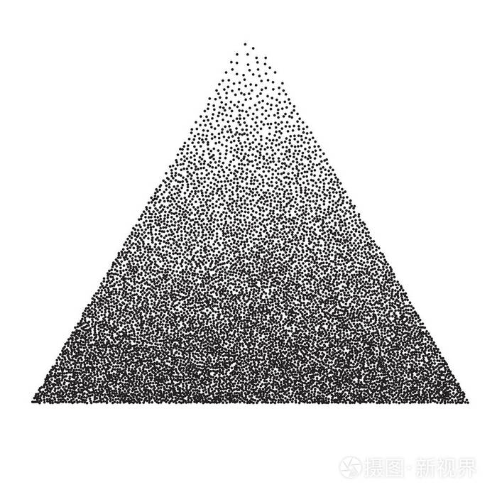 dotwork 风格的三角形黑白背景