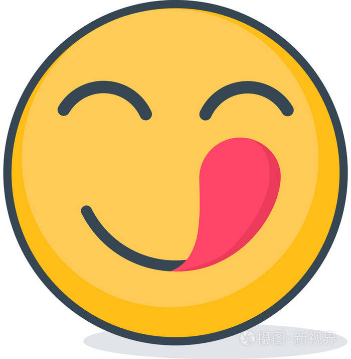 孤立的饥饿表情符号矢量图释