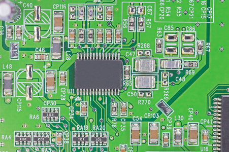 电子线路板的特写照片