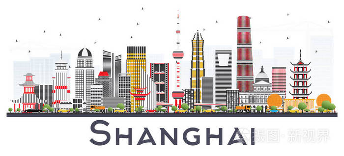 上海中国城市天际线, 色彩建筑被隔离