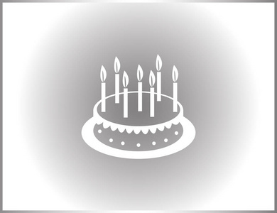 生日蛋糕图标矢量图。生日快乐