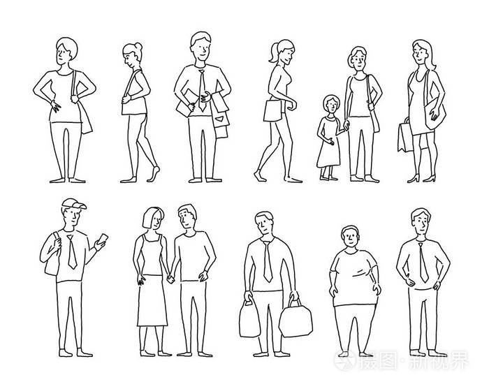 手绘黑线矢量股票插图插画-正版商用图片04cnii-摄图新视界