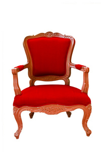 古色古香的红色扶手椅