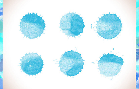 矢量水彩飞溅背景集
