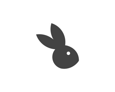 兔子标志模板矢量图标插图设计