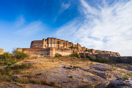 在焦特布尔，拉贾斯坦邦，印度 mehrangarh 堡