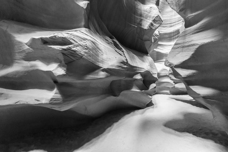 上羚羊峡谷, 天然砂岩形成近页在鲍威尔湖, 亚利桑那州, 美国