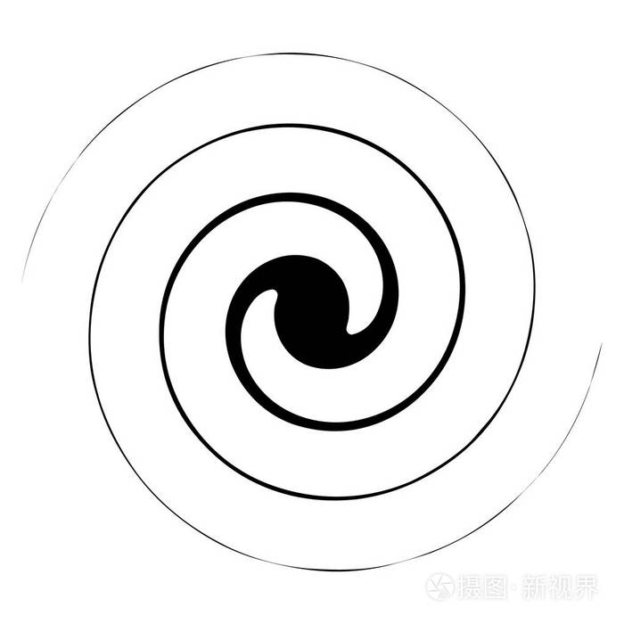 螺旋, 漩涡, 旋转抽象设计元素.旋转母题, 矢量图示