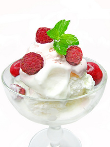 冰淇淋的树莓的独家新闻图片