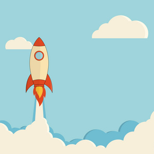 漫画卡通火箭图片