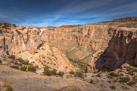 玻利维亚爱德华多 Avaroa 国家公园的蟒蛇峡谷