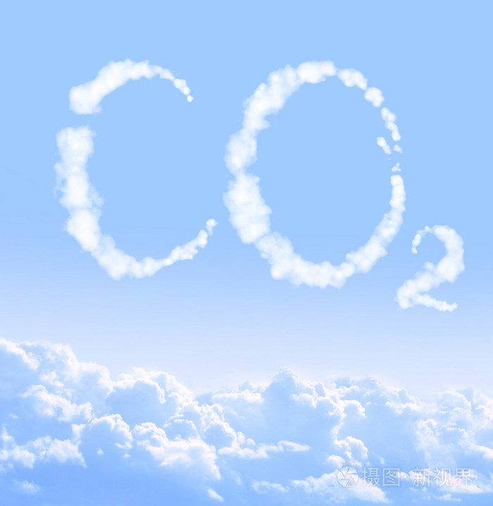 符号co2 从云